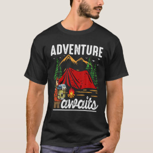 Adventure Awaits Love Mountain Life RV Camping Hik T-Shirt