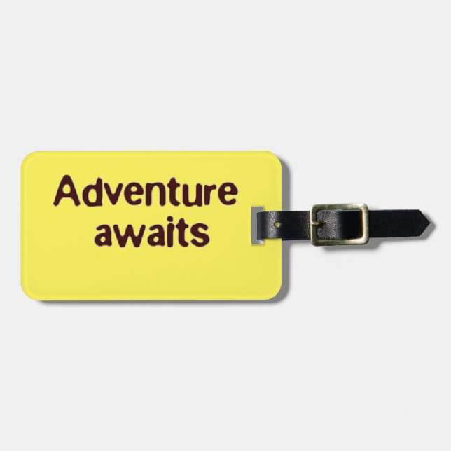 Adventure awaits luggage tag (Front Horizontal)