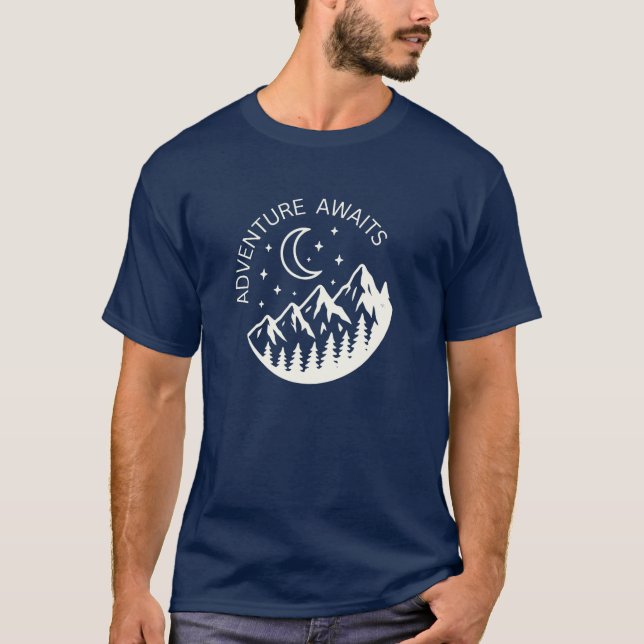 Adventure Awaits - Minimalist Travel T-Shirt (Front)