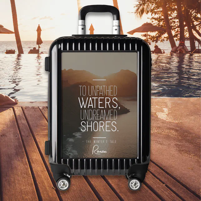 Adventure Awaits Modern Bold Quote Shakespeare Luggage – Phone/Device Case