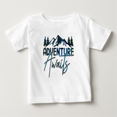 Adventure Awaits Mountain Baby T_Shirt