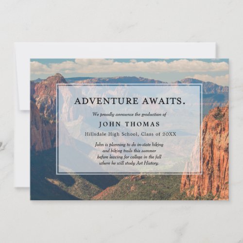 Adventure Awaits_Mountain Graduation Announcement