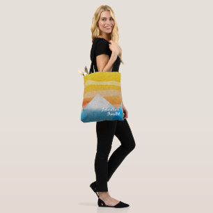 Adventure Awaits Mountain Sunset Tote Bag