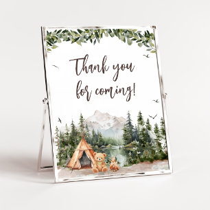Adventure Awaits Mountain Thank You for Coming Poster