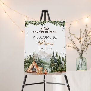 Adventure Awaits Mountain Welcome Sign