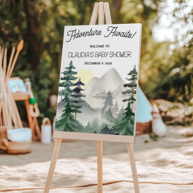 Adventure Awaits! Mountains & Forest Welcome Foam Board (Creator Uploaded)