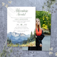 Adventure Awaits Mountains Graduation Party Photo
