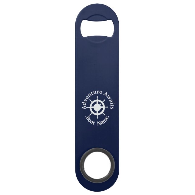 Adventure Awaits. Name Your Boat. Bar Key (Front)