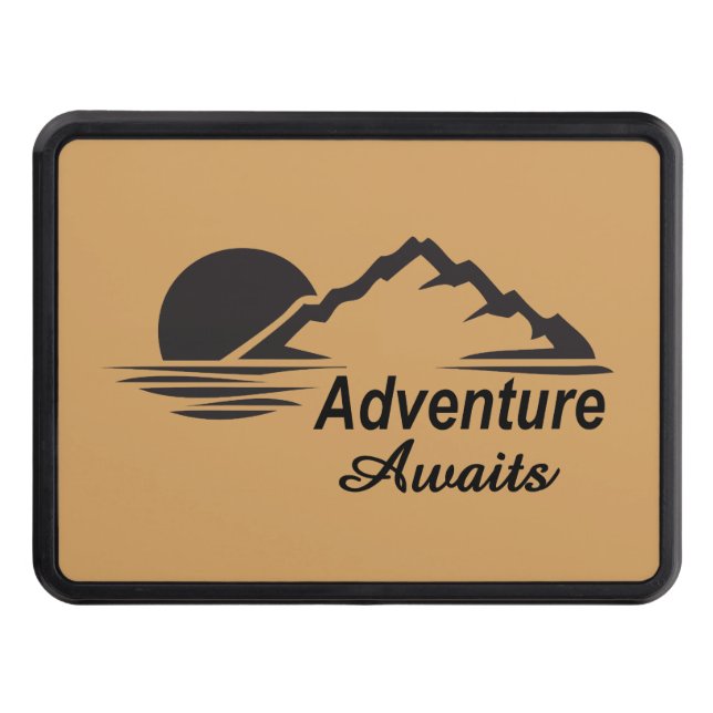 Adventure Awaits Nature Great Outdoors Hitch Cover (Front)