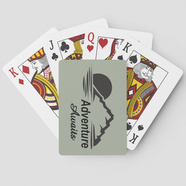 Adventure Awaits Nature Great Outdoors Poker Cards (Back)