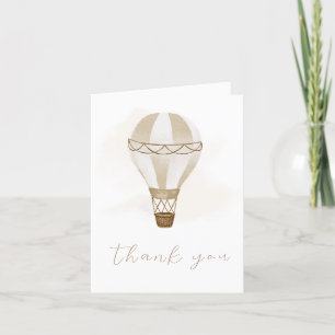 Adventure Awaits Neutral Baby Shower   Letterpress Thank You Card