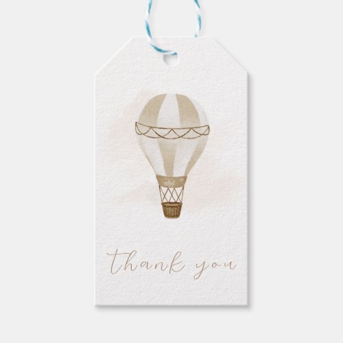 Adventure Awaits Neutral Baby Shower  Thank You Gift Tags