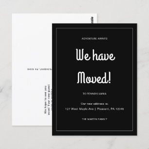 Adventure Awaits New Address Moving Announcement Postcard
