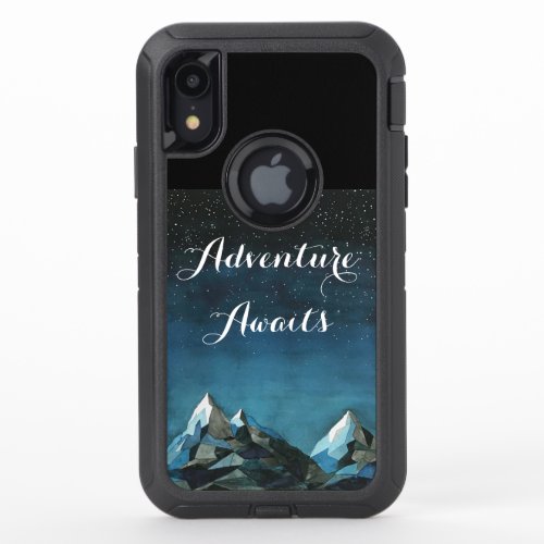 adventure awaits night sky OtterBox defender iPhone XR case