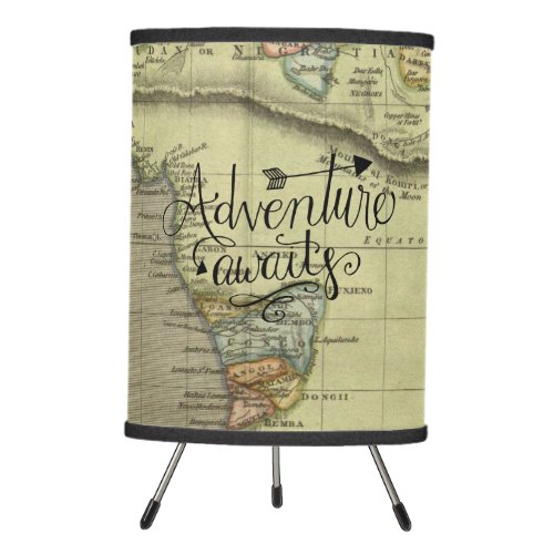 Adventure Awaits Old World Map Lamp