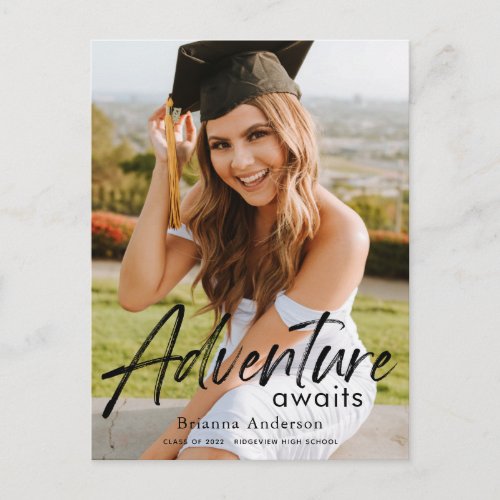 Adventure Awaits Photo Graduation Announcement