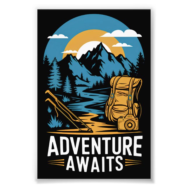 Adventure awaits photo print (Front)