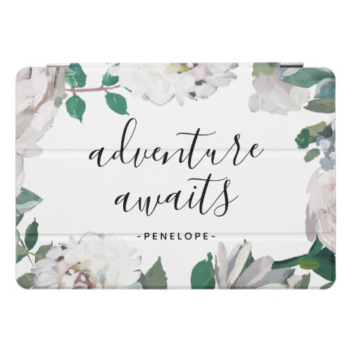 Adventure Awaits Pretty Watercolor Floral Case