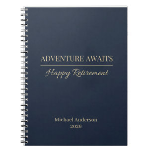 Adventure Awaits Retirement Name Year Notebook
