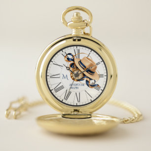 Adventure Awaits Retirement Travel Keepsake Gift Pocket Watch