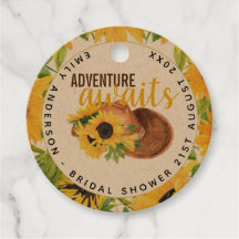 Adventure Awaits Rustic Sunflowers Bridal Shower
