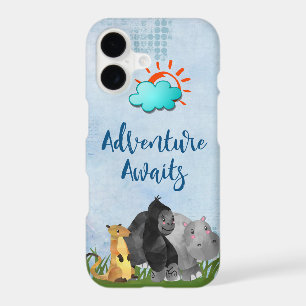 Adventure Awaits Safari Jungle Animal iPhone 17 Case