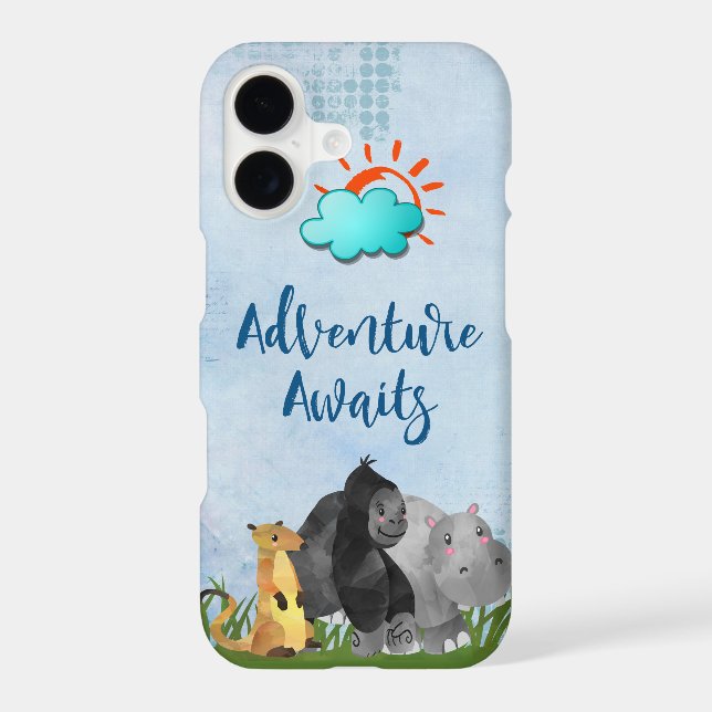 Adventure Awaits Safari Jungle Animal Case-Mate iPhone Case (Back)