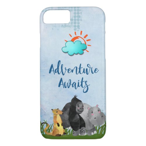 Adventure Awaits Safari Jungle Animal iPhone 87 Case