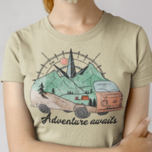 Adventure Awaits Shirt, Van Life Travel T-Shirt
