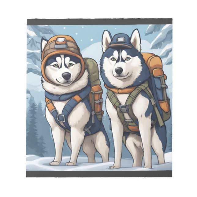 Adventure Awaits, Snowflakes Beckon  Notepad (Front)