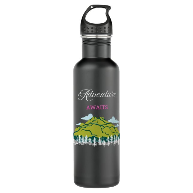 Adventure Awaits Stainless Steel Water Bottle (Front)