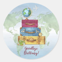 Adventure Awaits Suitcases Going Away Farewell