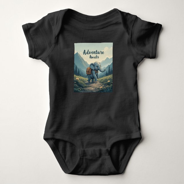Adventure Awaits T-shirt Baby Bodysuit (Front)