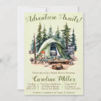 Adventure Awaits! Tent, Camping, Bridal Shower