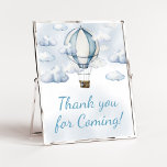 Adventure Awaits Thank you for Coming Poster<br><div class="desc">Make your event special with this Blue Hot Air Balloon Baby Shower with our cute and lovely printable Thank you for Coming Sign featuring adorable Up and Away Baby Shower theme. Download,  personalize,  and create lasting memories with this perfect touch for your joyous celebration!

BS643</div>