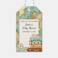 Adventure awaits thank you tags Baby Shower travel