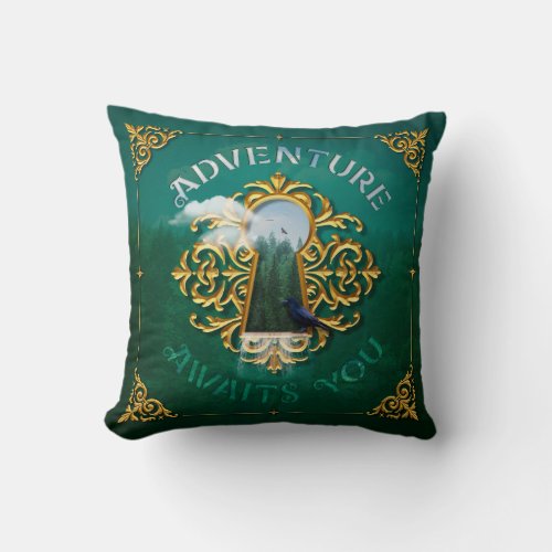 Adventure Awaits  Throw Pillow