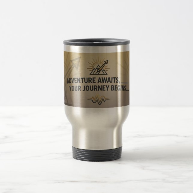 Adventure Awaits Travel Mug – Customizable Gift (Center)
