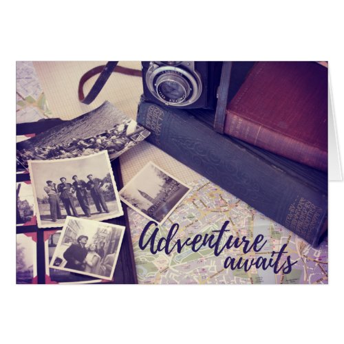 Adventure Awaits  Travel Photograph Greeting Card