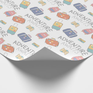 Adventure Awaits Travel Wrapping Paper