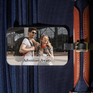Adventure Awaits Traveler Custom Image Traveling Luggage Tag