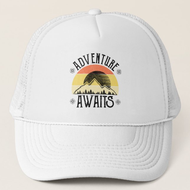 Adventure Awaits Trucker Hat (Front)