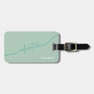 Adventure Awaits Typography Travel Luggage Tag