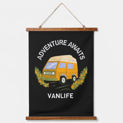 Adventure Awaits  VanLife Hanging Tapestry