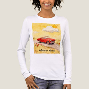 Adventure Awaits Vintage Road Trip Long Sleeve T-S Tri-Blend Shirt