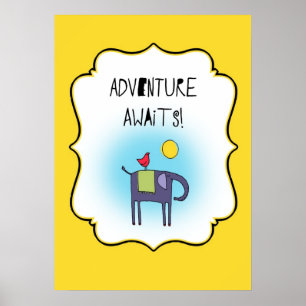 Adventure Awaits Whimsical Poster