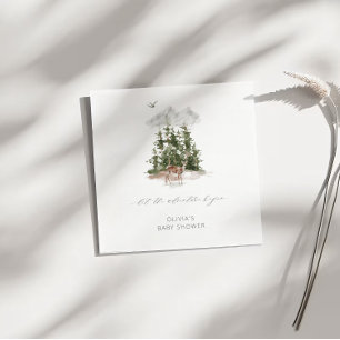 Adventure Awaits Wild Forest Dear Baby Shower Napkins