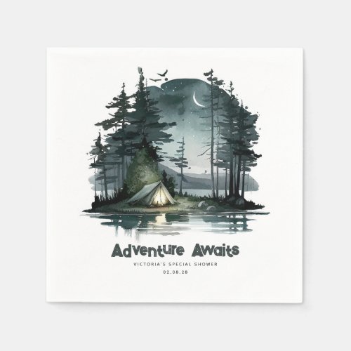 Adventure Awaits Wild Nature Themed Napkins