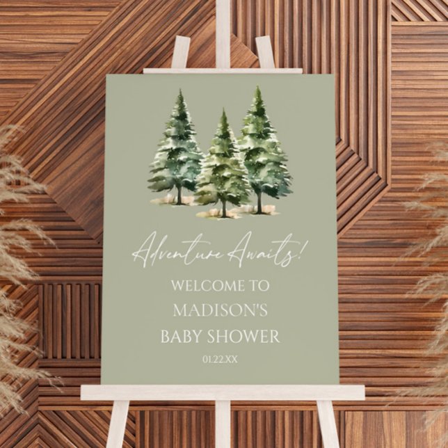Adventure Awaits! Winter Baby Shower Welcome Sign (Creator Uploaded)