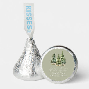Adventure Awaits! Winter Pine Trees Baby Shower Hershey®'s Kisses®